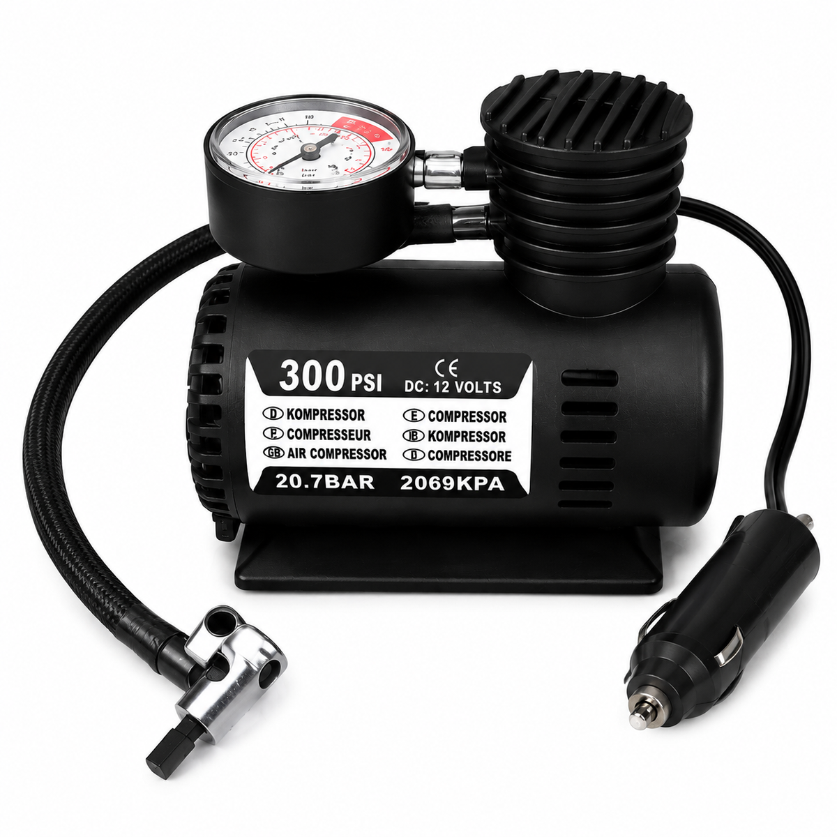 Compresor de Aire Portátil 300PSI–DC 12V